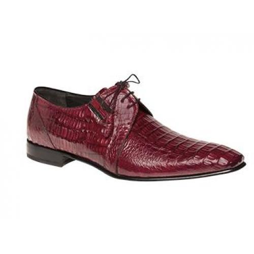 Mezlan "Biscayne" Red Genuine All Over Crocodile Oxford Shoes